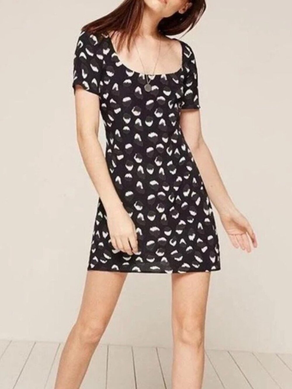 Reformation Jalen Wild Child Navy Mini Dress US 6